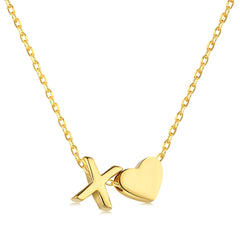 Letter X Love Charm Necklace