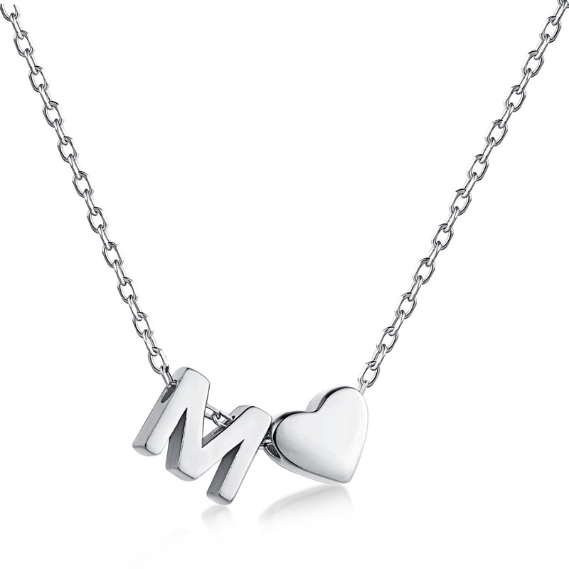 Letter M Love Charm Necklace