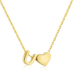 Letter U Love Charm Necklace