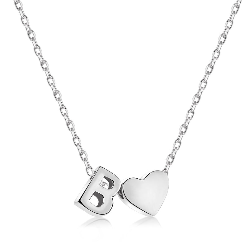 Letter B Love Charm Necklace