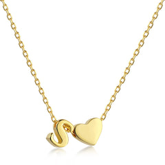 Letter S Love Charm Necklace