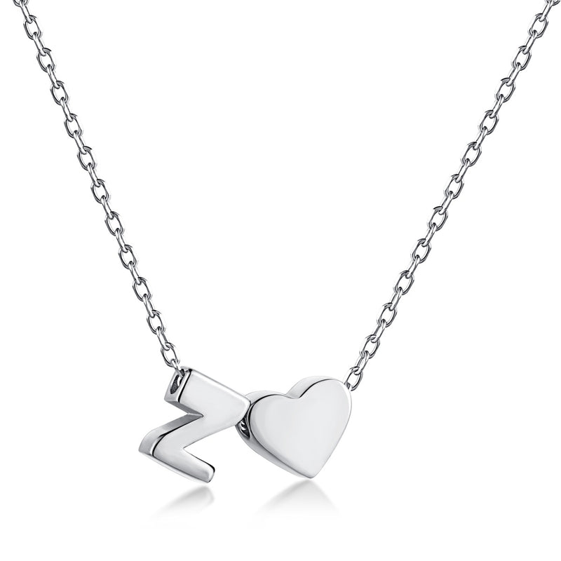 Letter Z Love Charm Necklace