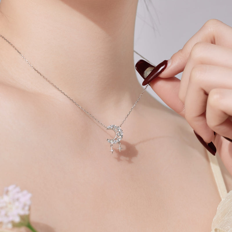 Celestial Crescent Star Necklace