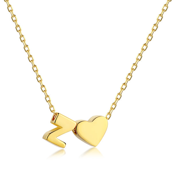 Letter Z Love Charm Necklace