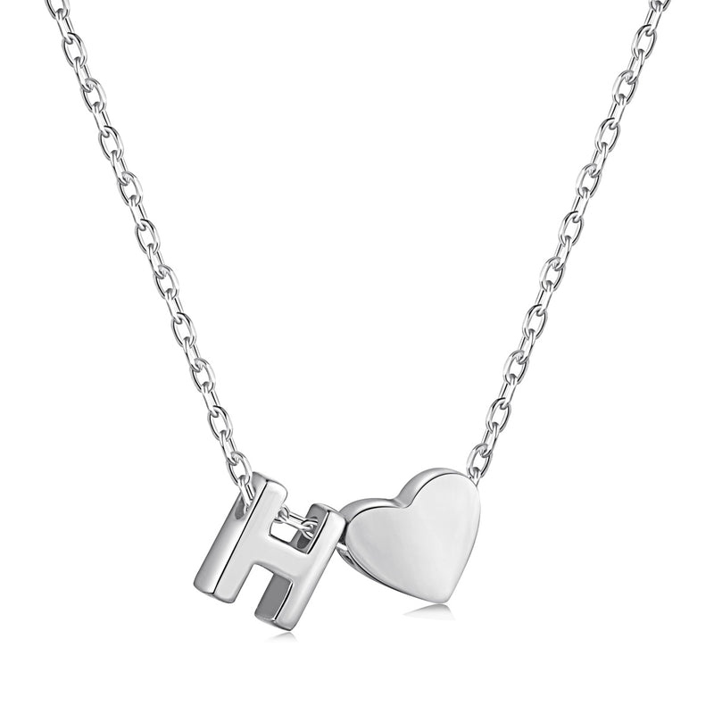 Letter H Love Charm Necklace