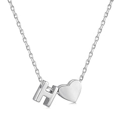 Letter H Love Charm Necklace