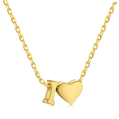 Letter I Love Charm Necklace