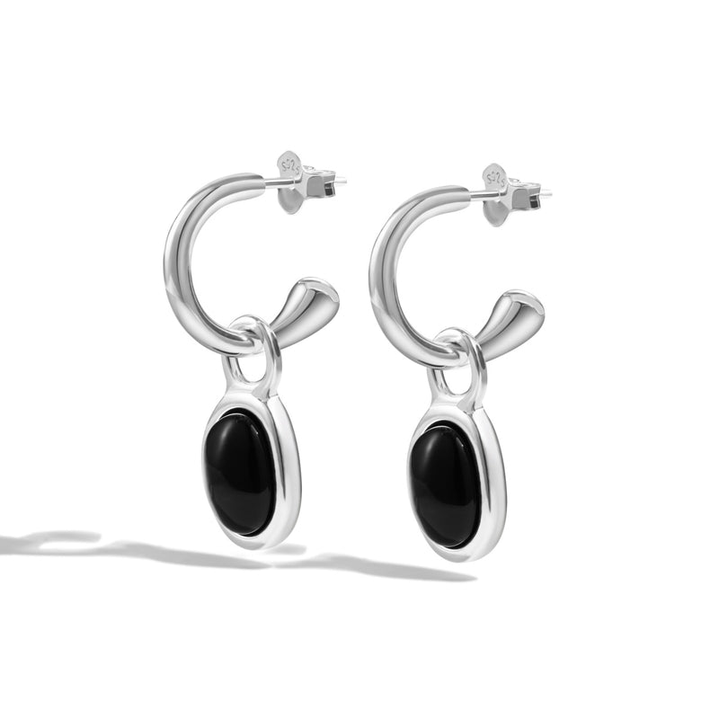 Onyx Elegance Drop Earrings