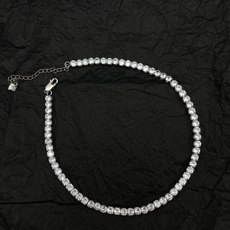 Silver Luxe Tennis Necklace