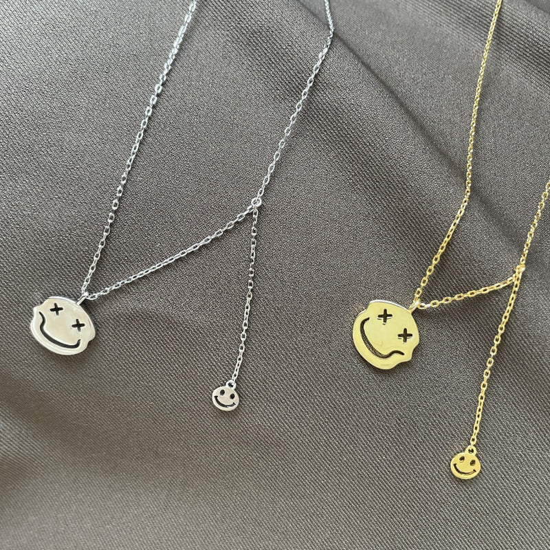 Dual Smiley Necklace