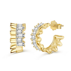 Radiant Ruffle Hoops Earrings