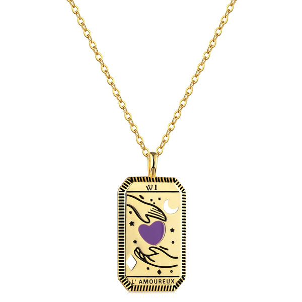 Gold and Silver Heart Pendant Necklace