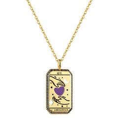 Gold and Silver Heart Pendant Necklace