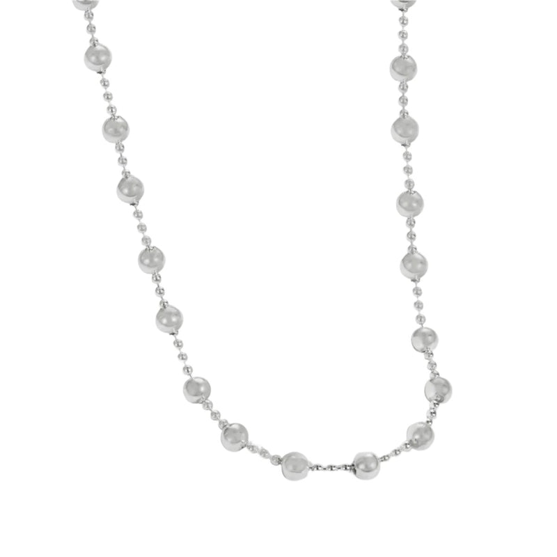 Silver Pearl Cascade Necklace