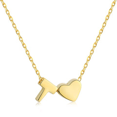 Letter T Love Charm Necklace