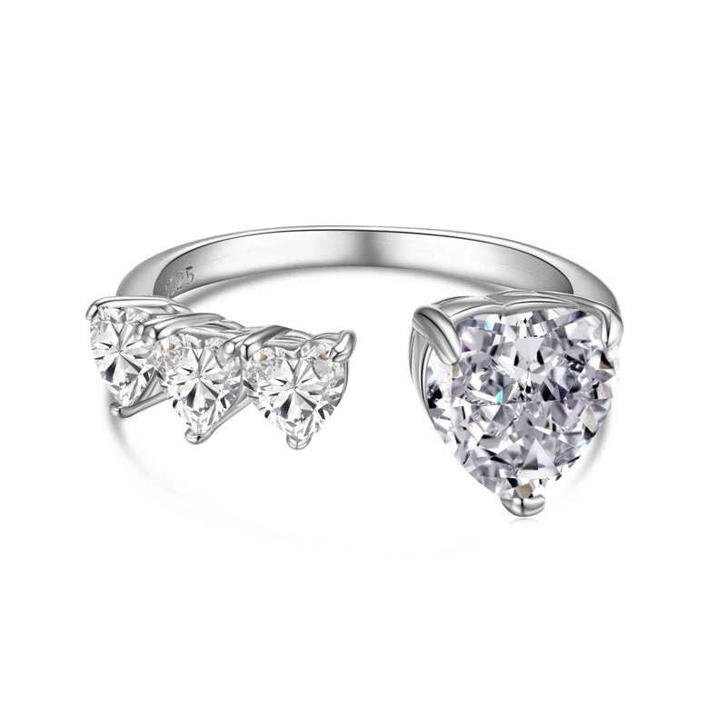 Radiant Heart Zircon Ring