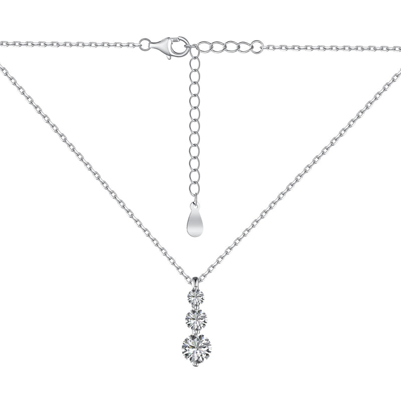 Triple Sparkling Drop Necklace