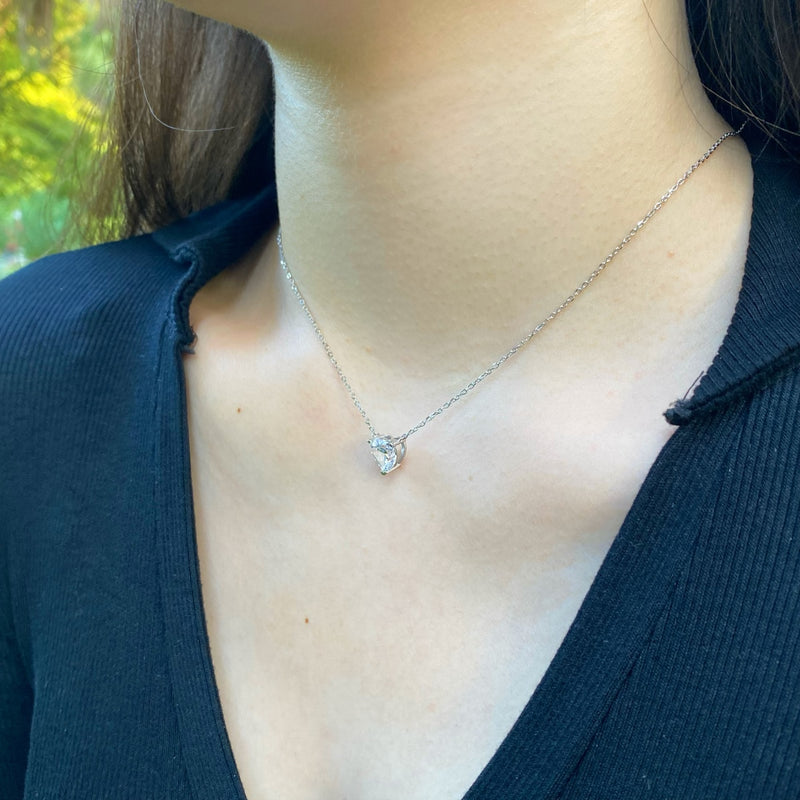 Timeless Heart Solitaire Necklace