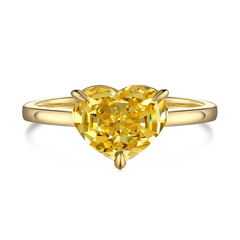 18K Heart Zircon Ring