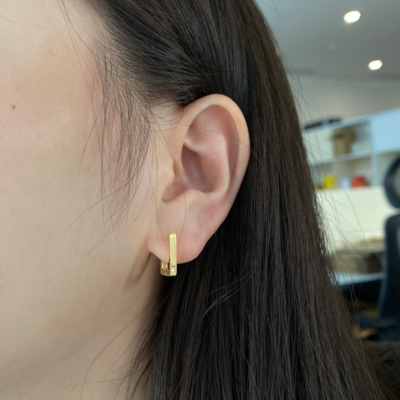 Golden Frame Earrings