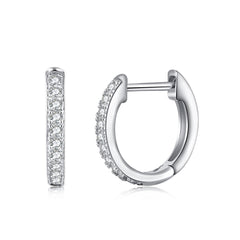 Sparkling Zircon Huggie Earrings