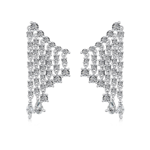 Elegant Cascading Pear Drop Earrings