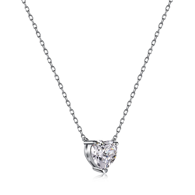 Timeless Heart Solitaire Necklace