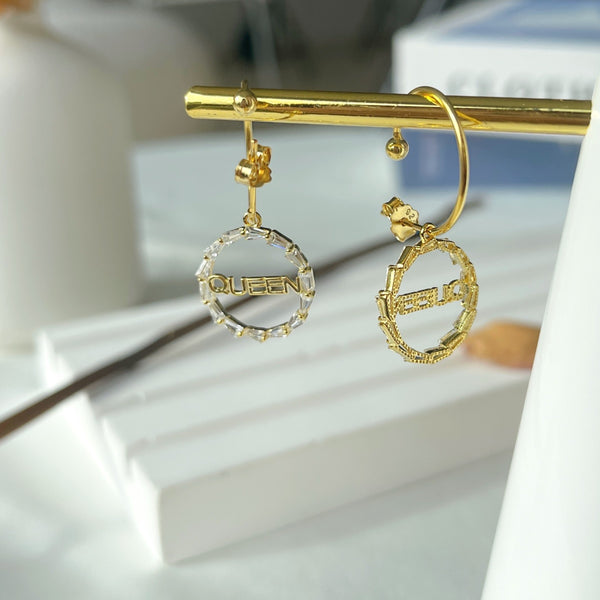 Royal Queen Hoop Earrings