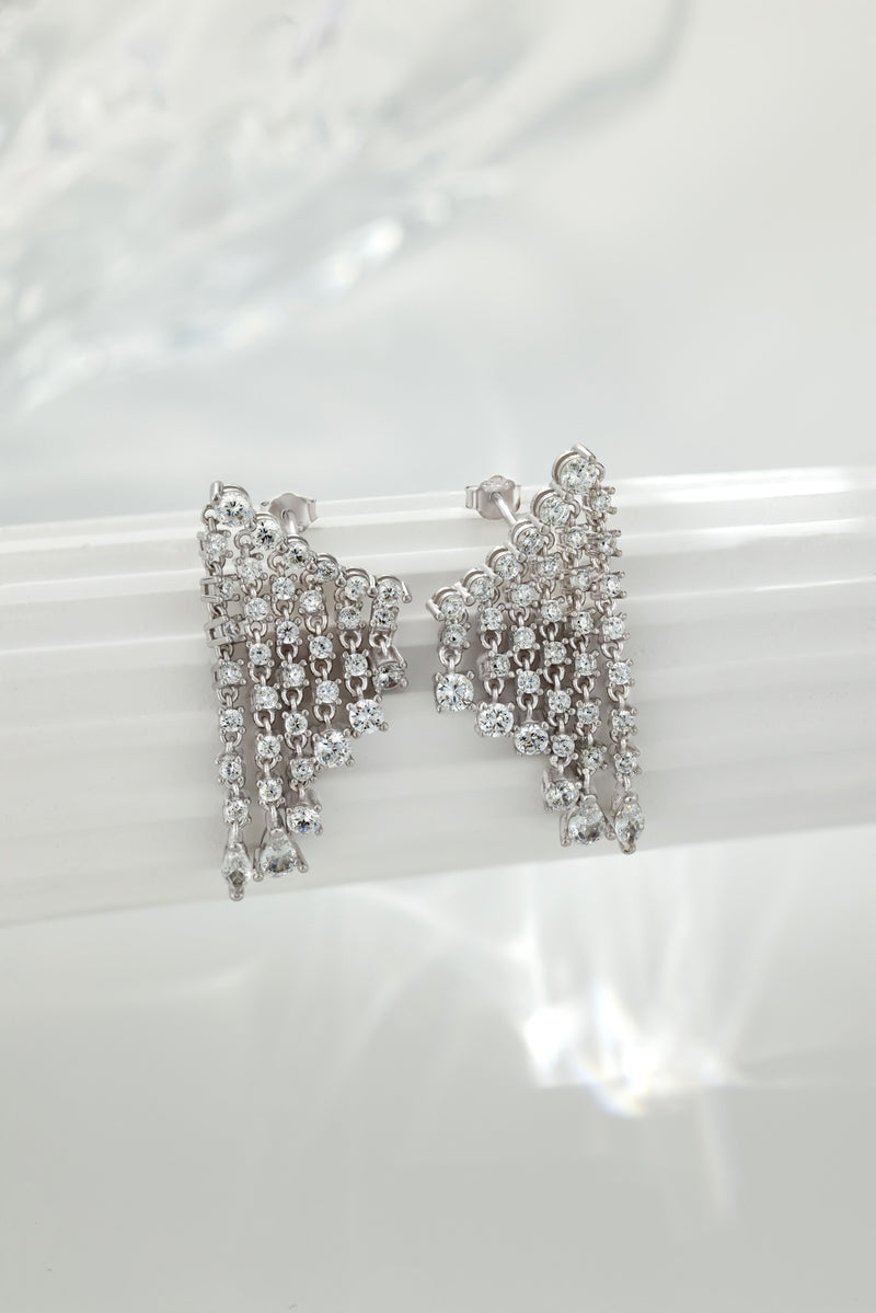 Elegant Cascading Pear Drop Earrings