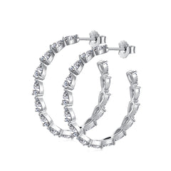 Luxe Pear-Cut Hoop Earrings