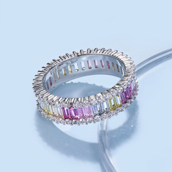 Radiant Pastel Eternity Band