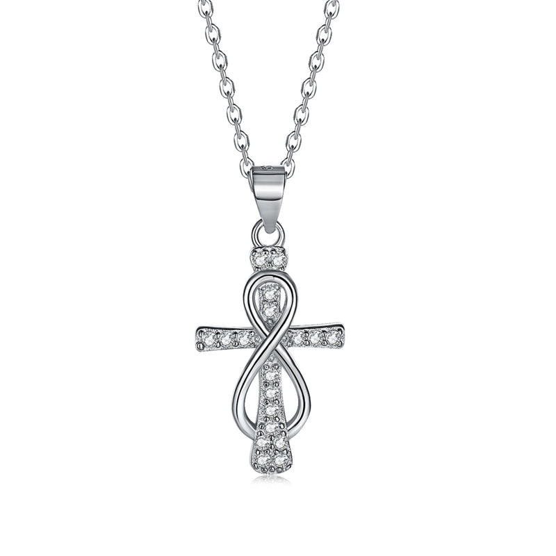 Golden Eternal Cross Necklace