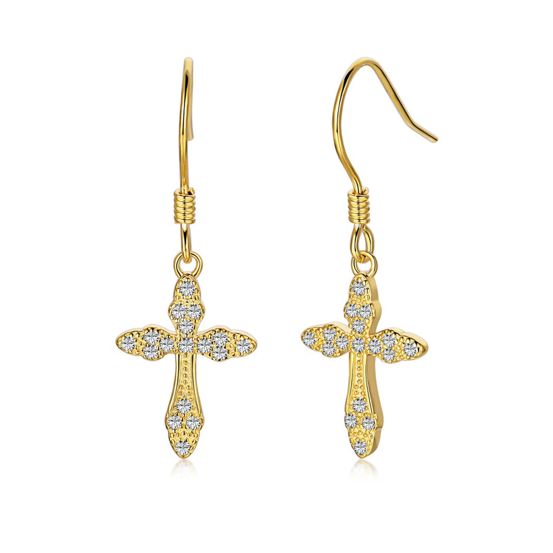 Golden Cross Grace Earrings