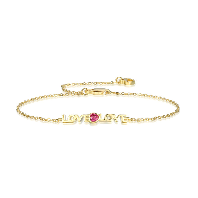 Golden Love Charm Bracelet