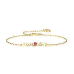 Golden Love Charm Bracelet