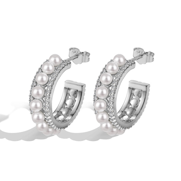 Pearl Elegance Hoop Earrings