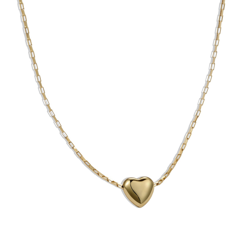 Golden Heart Charm Necklace