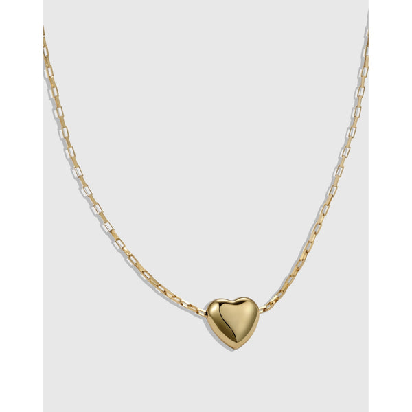 Golden Heart Charm Necklace