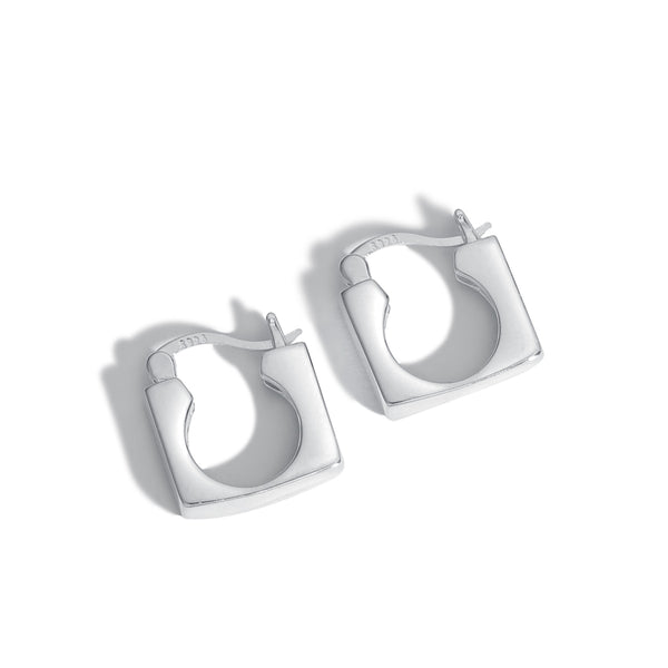 Modern Square Hoop Earrings