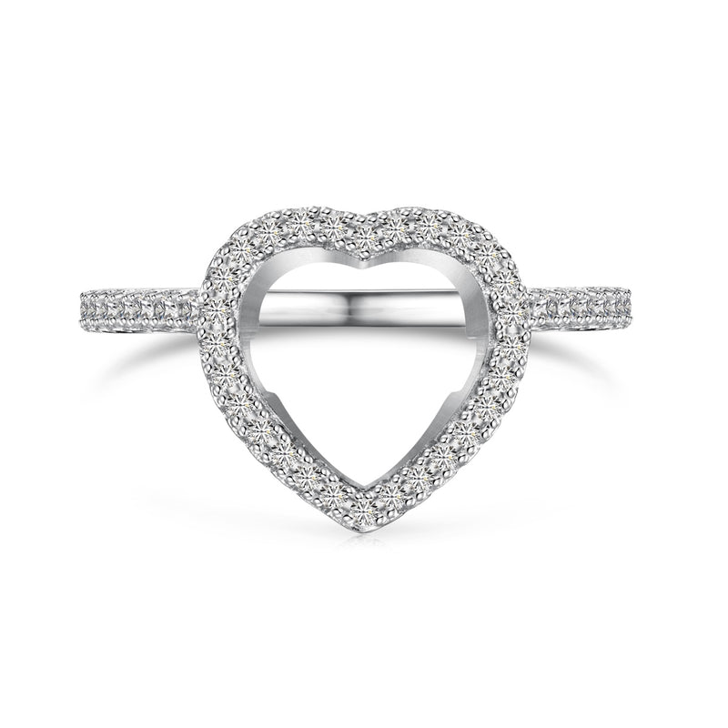 Radiant Heart Halo Ring