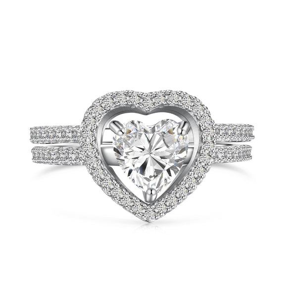 Radiant Heart Halo Ring