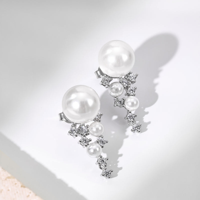 Pearl Cascade Drop Earrings