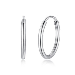 Minimalist Silver Hoop Earrings