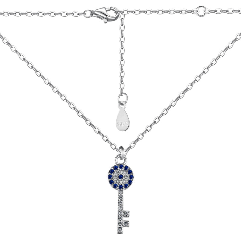 Sapphire Key Necklace