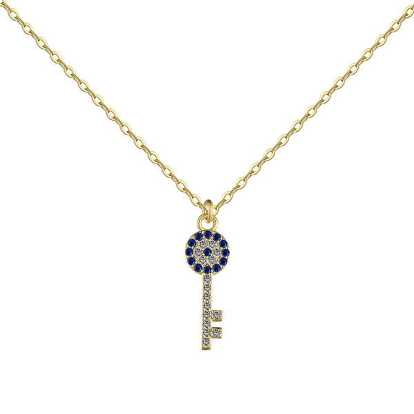 Sapphire Key Necklace