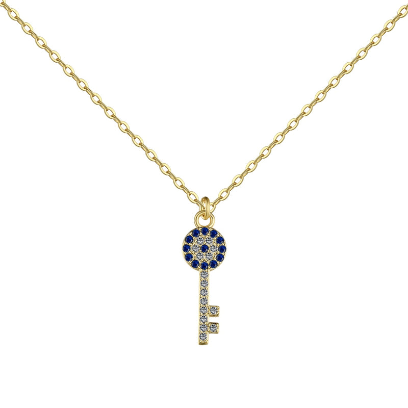 Sapphire Key Necklace