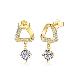 Golden Tri-Glint Earrings