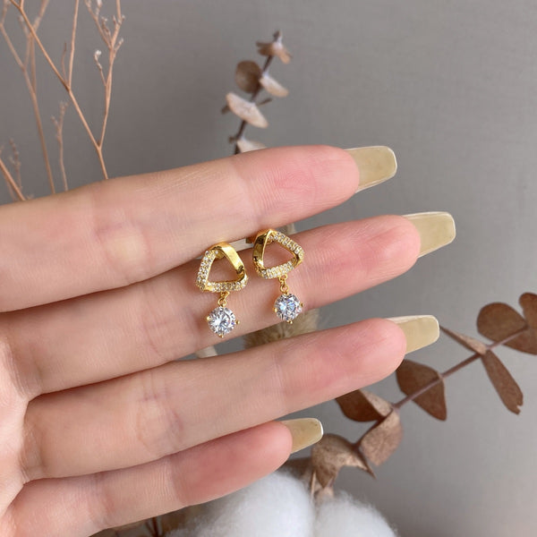 Golden Tri-Glint Earrings