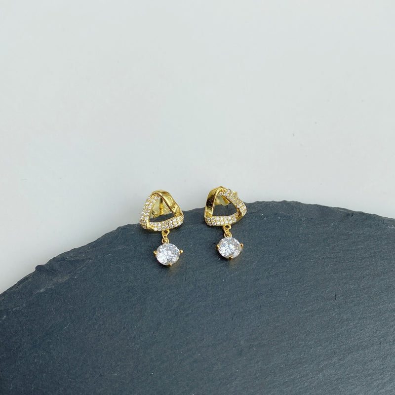 Golden Tri-Glint Earrings