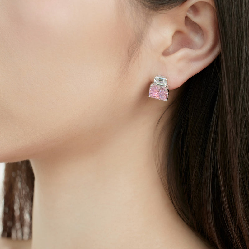 Radiant Cut Gemstone Earrings Collection